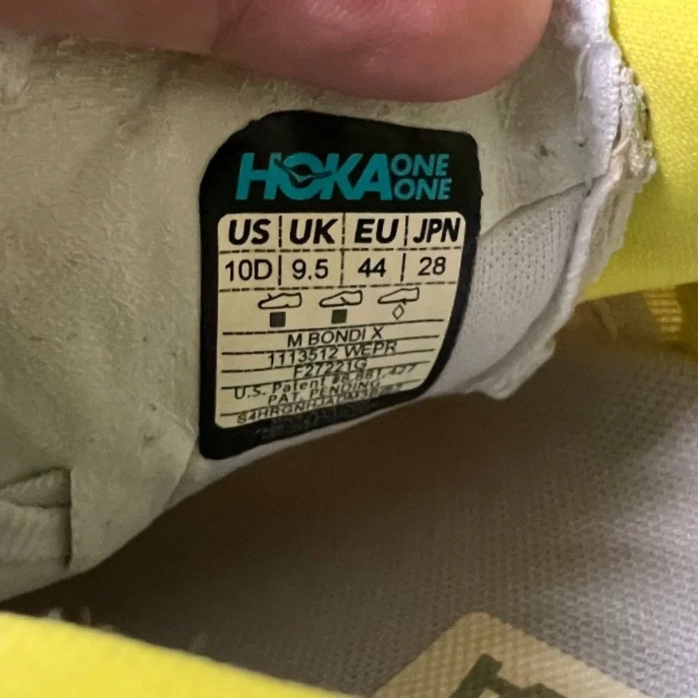 Hoka Bondi 8 Mens Running Shoes White Evening Primrose Citrus 1123202-WCEP